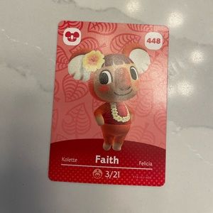 Animal Crossing New Horizon Amiibo -  Faith